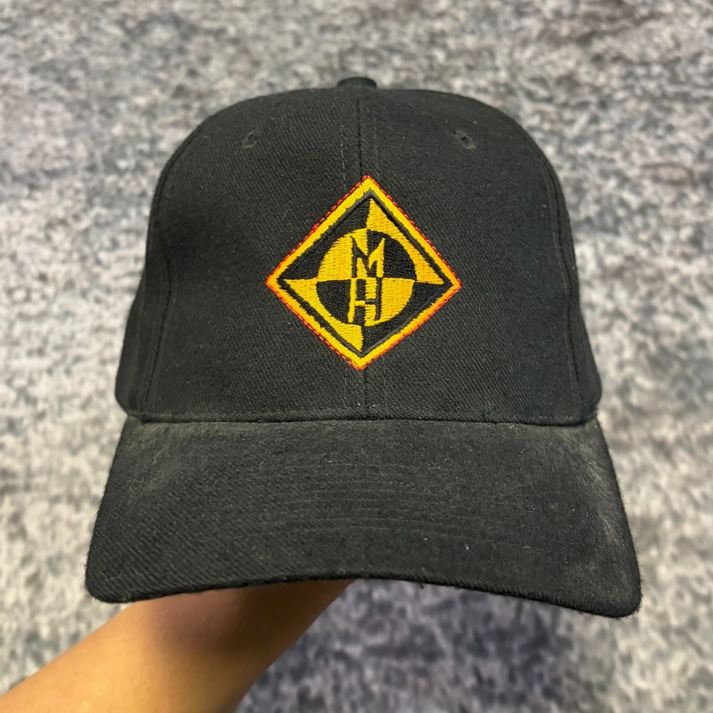 VTG Machine Head Hat Snap Back Embroidered Heavy Metal 90s Black Adjustable Cap